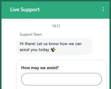 Live chat van Slotorado Casino