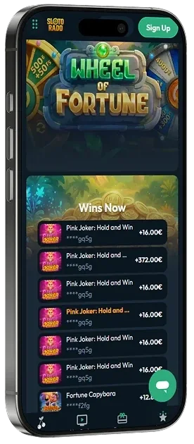 Mobiele website van Slotorado Casino